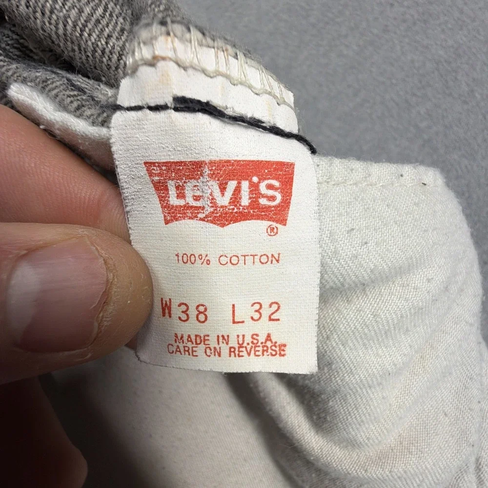 VTG Levis 505 Jeans Mens 38x32 (Fits 36x30) Stone Acid Wash Denim Made USA 80s
